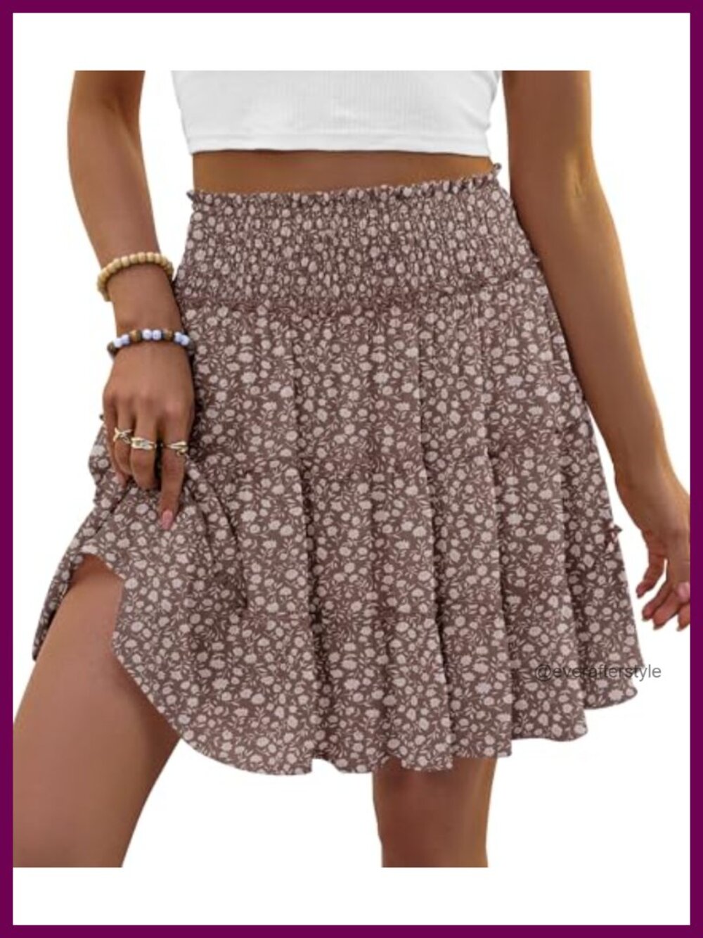 High Waist Ruffle Mini Skorts with Built-in Shorts Flowy Summer Tennis Skirt